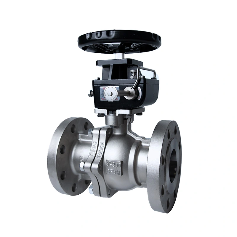 Comhla Liathróid Flanged ANSI 300LB le Bonn ISO 5211 don Actuator